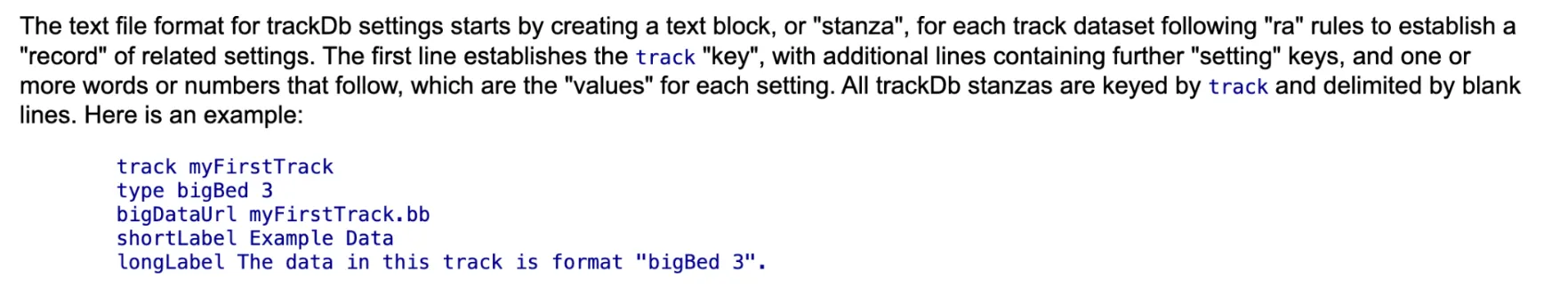 define track